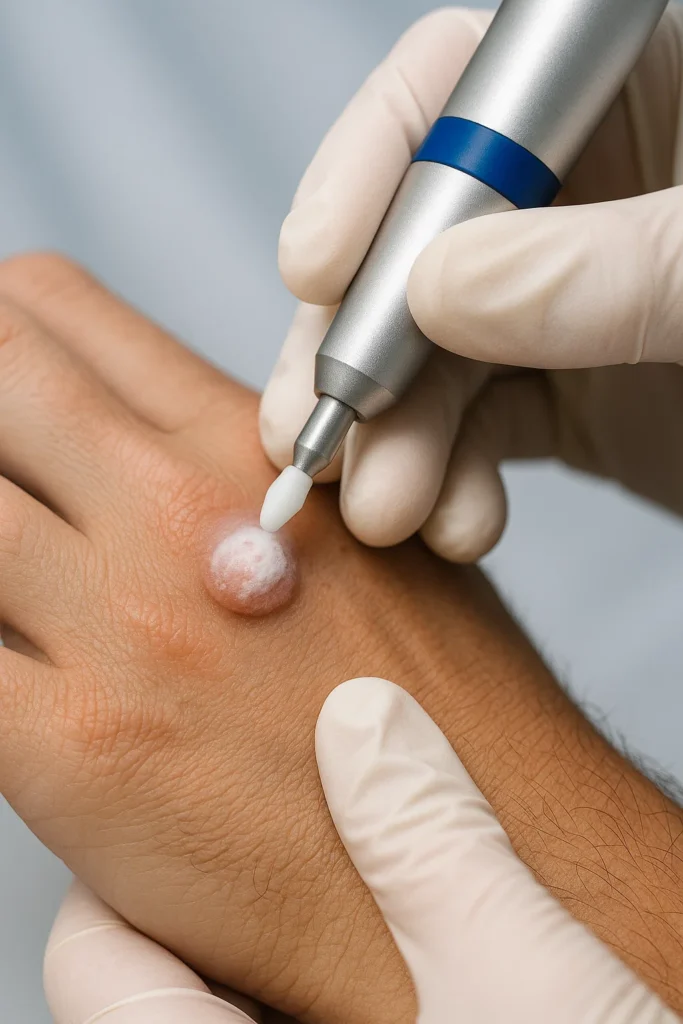 example of wart removal Greater London (City of London) using cryopen
