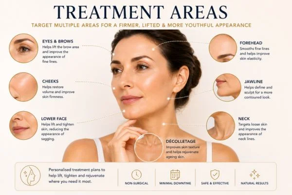 Areas of treatment for the ultimate lift tighten treatment Greater London (City of London)