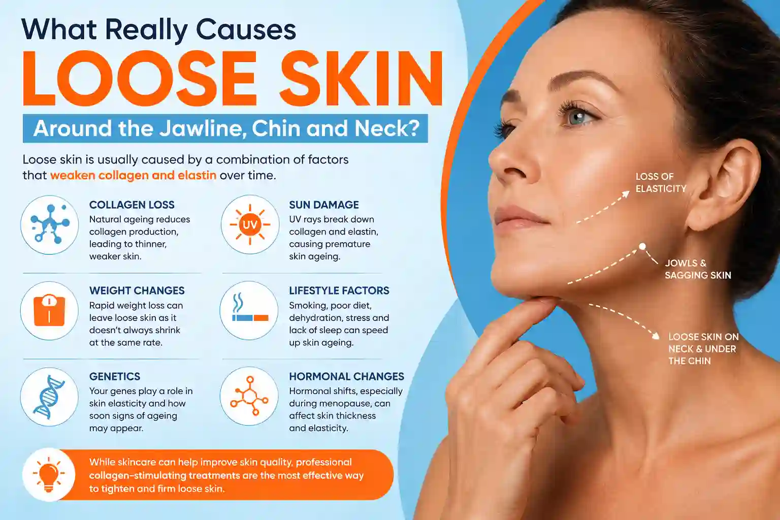 What Really Causes Loose Skin Around the Jawline, Chin and Neck Greater London (City of London)?